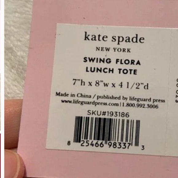 kate spade swing flora lunch cosmetic travel tote bag box container nwt - Picture 4 of 5